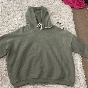 Aerie Sage Green Cowl Neck Sweater